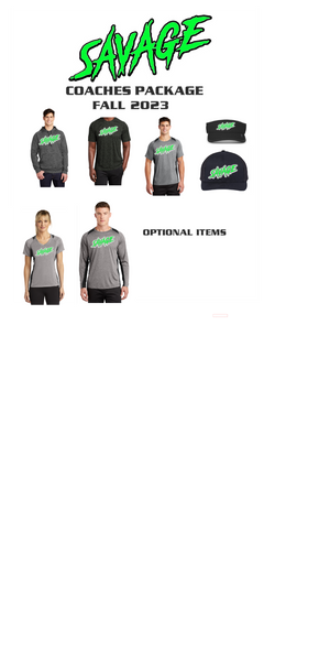 SAVAGE SOFTBALL FALL 2023  COACHES PACKAGE  SELECT 4 PIECES SEPARTELY