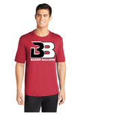 BAKER BALLERS BLACK AND RED  COTTON TEE SHORT SLEEVE