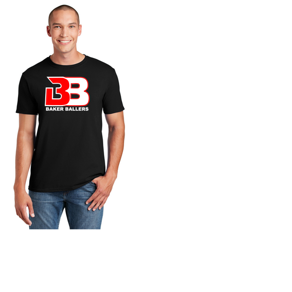 BAKER BALLERS BLACK DRIFIT UNISEX TEE BB LOGO OR WORD LOGO SHORT SLEEVE