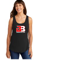 BAKER BALLERS LADIES COTTON REG TANK  RED BB LOGO