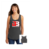 BAKER BALLERS LADIES COTTON REG TANK  RED BB LOGO