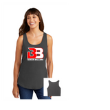 BAKER BALLERS LADIES COTTON REG TANK  RED BB LOGO