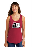 BAKER BALLERS LADIES COTTON REG TANK  RED BB LOGO