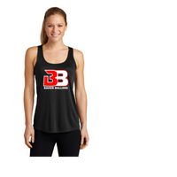 BAKER BALLERS LADIES DRIFIT RACERBACK TANK BLACK