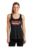 BAKER BALLERS LADIES DRIFIT RACERBACK TANK BLACK