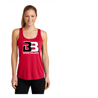 BAKER BALLERS LADIES DRIFIT RACERBACK TANK RED