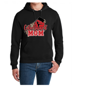 BALDWIN INDIANS BAND COLOR GUARD UNISEX FLEECE HOODIE RED AND BLACK