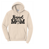 BAND MOM HOODIE UNISEX LONG SLEEVE NATURAL ,RED OR BLACK