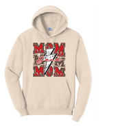 BAND  MOM BOLT CHEETAH PRINT NATURAL UNISEX  HOODIE