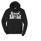 BAND MOM HOODIE UNISEX LONG SLEEVE NATURAL ,RED OR BLACK