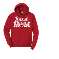 BAND MOM HOODIE UNISEX LONG SLEEVE NATURAL ,RED OR BLACK