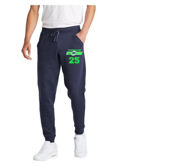 FLEMING ISLAND STORM FLEECE JOGGERS WITH THIGH LOGO AND NUMBER