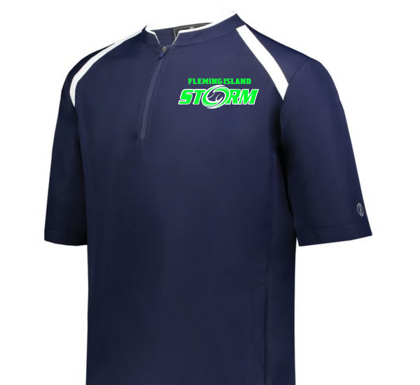 FLEMING ISLAND STORM CLUB CAGE JACKET UNISEX NAVY WHITE EMBROIDERED