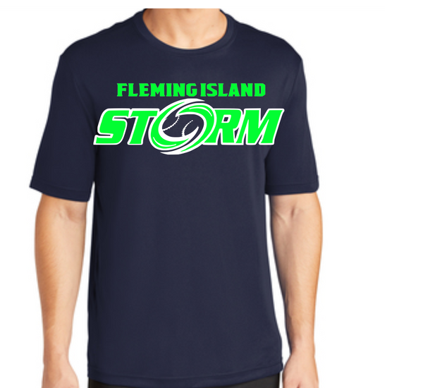 FLEMING ISLAND STORM UNISEX NAVY DRIFIT SHORT SLEEVE