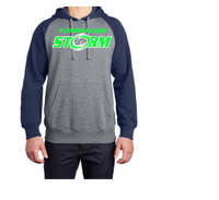 FLEN=MINIG ISLAND STORM UNISEX HOODIE NAVY AND GREY