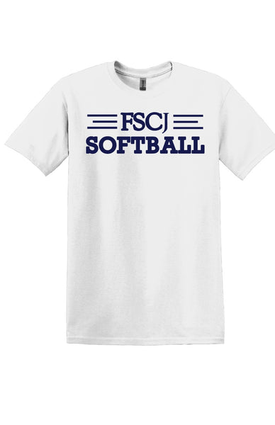 FSCJ SOFTBALL  UNISEX SOFTSTYLE COTTON SHORT SLEEVE TEE