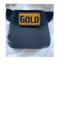 GAINESVILLE GOLD BLACK VISOR RECTANGLE GOLD AND BLACK LEATHER PATCH