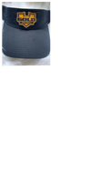 GAINESVILLE GOLD BLACK VISOR WITH HOMEPLATE  GOLD AND BLACK LEATHER PATCH