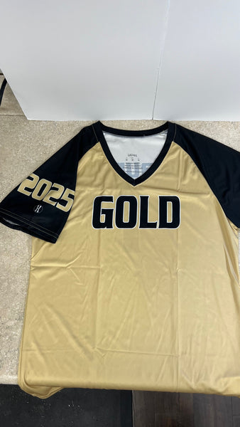 GAINESVILLE GOLD TURBO SUBLIMATED JERSEY GOLD AND BLACK  TORSE W/GRAD YEAR