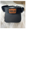 GAINESVILLE GOLD WHITE OR BLACK VISOR BROWN LEATHER RECT PATCH