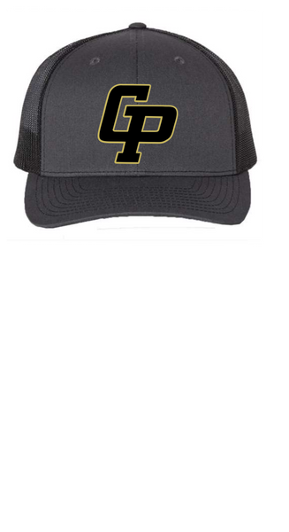 Gold Premier mens GP embroidered snap back trucker hat