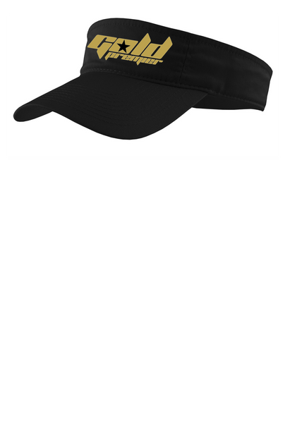 GOLD PREMIER COTTON TWILL VISOR EMBROIDERED