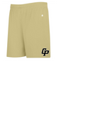 GOLD PREMIEER GP LOGO LADIES DRIFIT SHORTS 5 INCH  INSEAM VEGAS GOLD