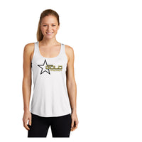 GOLD PREMIER LADIES DRIFIT RACERBACK TANK TOP WHTIE