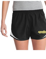 GOLD PREMIER LADIES SHORTS BLACK WHITE BLACK GOLD LOGO