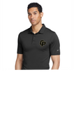 Gold Premier mens Nike dri fit  Legacy black polo embroidered with GP  chest logo