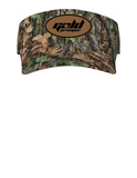 GOLD PREMIER CAMO VISOR WITH GP LOGO IN BLACK AND WHITE