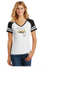 GOLD PREMIER LADIES GAME TEE WHITE BLACK SHORT SLEEVE
