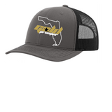 GOLD PREMIER STATE LOGO TRUCKER HAT SNAP BACK