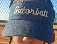 Gatorball navy  or white embroidered visor unisex