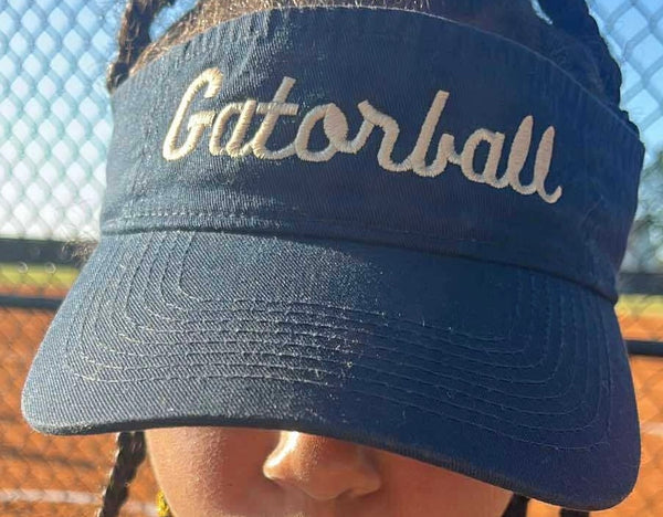 Gatorball navy  or white embroidered visor unisex