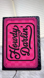 Howdy Darlin' faux leather lined journal with lined pages