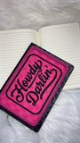 Howdy Darlin' faux leather lined journal with lined pages