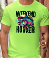 Weekend Hooker bass fishing cotton tee unisex