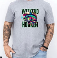 Weekend Hooker bass fishing cotton tee unisex