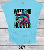 Weekend Hooker bass fishing cotton tee unisex