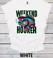 Weekend Hooker bass fishing cotton tee unisex