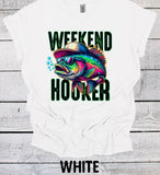 Weekend Hooker bass fishing cotton tee unisex