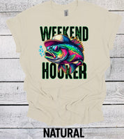 Weekend Hooker bass fishing cotton tee unisex