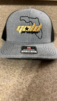 GOLD PREMIER STATE LOGO TRUCKER HAT SNAP BACK