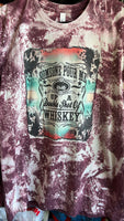 Whiskey pour me a shot bleached unisex tee