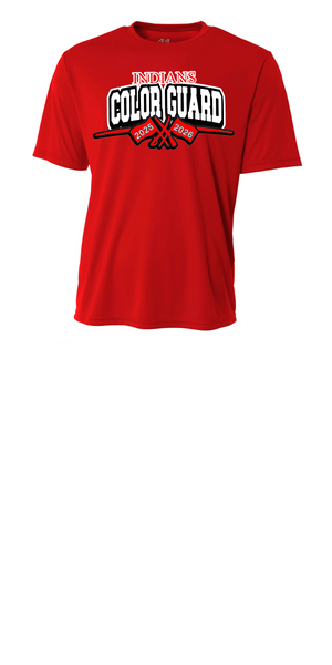 BALDWIN INDIANS 2025/2026 RED COLOR GUARD UNISEX DRIFIT TEE SHORT SLEEVE