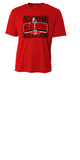 BALDWIN INDIANS COLOR GUARD RED COTTON UNISEX TEE SHIRT SLEEVE WHITE LEOPARD FLAGS