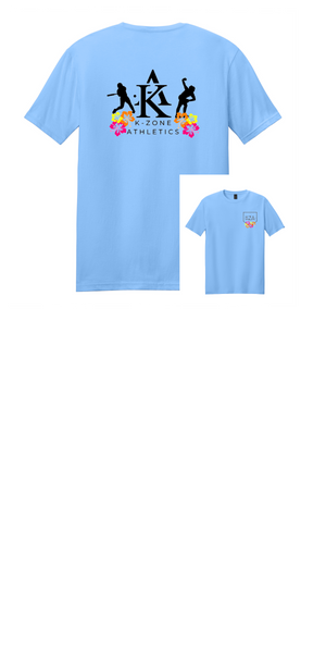 K- ZONE ATHLETICS JULY 2025 CAMP SHIRT UNISEX COTTON TEE CAROLINA BLUE