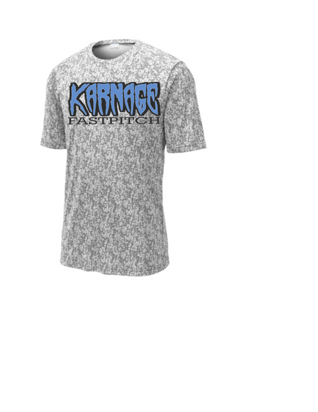 KARNAGE DIGI CAMO UNISEX DRIFIT  SHORT SLEEVE  COLOR LOGO