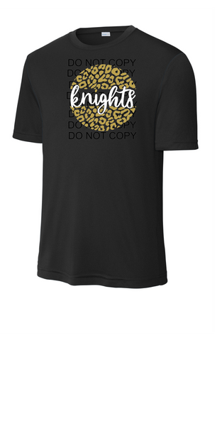 OAKLEAF KNIGHTS BLACK UNISEX TEE SHORT SLEEVE CHEETAH CIRCLE